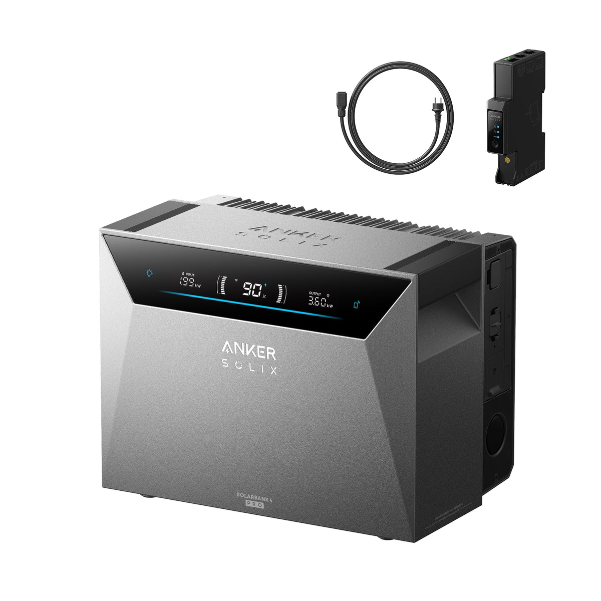 Sistema de almacenamiento de energía solar Solarbank 4 Pro para balcón, entrada solar de 5000 W, 5 kWh, 4 MPPT, 2500 W con Smart Meter Gen 2