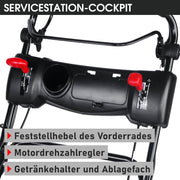 Cortacésped de gasolina BRAST® Trike con tracción | 5,2kW (7CV) | 53cm de ancho de corte | muchos modelos | TÜV | motor OHV de 4 tiempos | 30-80mm de altura de corte | 60L de saco de recogida | carcasa de acero | velocidad
