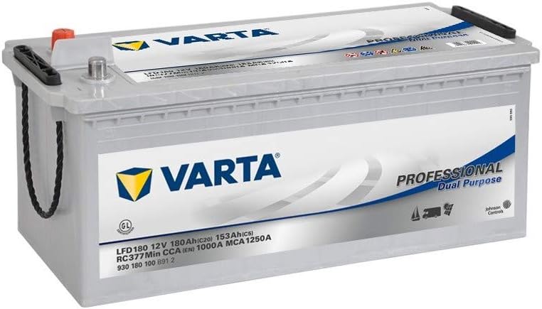 Batería Varta Professional Dual Purpose EFB LFD180 para embarcaciones, caravanas y ocio, 12 V, 180 Ah, 1000 A (EN)