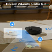 Roborock Q10 S5+ Robot Aspirador y Fregasuelos con Estación, Succión de 10000 Pa, Vaciado Automático, Doble Sistema Antienredos, Sistema VibraRise 2.0, Navegación y Mapeo, Evitación de Obstáculos, APP