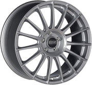 OZ J17895075SLM.MSBL Llanta Superturismo Lm, Anchura x Altura: 7,5x17, Intereje (Número de orificios x mm): 5x112, Desplazamiento (ET): 50 mm, Acabado: Plata Mate con Letras Negras