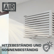 Cubierta para aire acondicionado Box Air - Carcasa insonorizante para bomba de calor - Rejilla protectora - Revestimiento para unidad exterior de aire acondicionado - Para aires acondicionados y bombas de calor - Cubierta protectora robusta