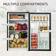 Mininevera con congelador HOMCOM de 3.2 pies cúbicos, refrigerador compacto de una puerta con termostato ajustable para dormitorio