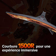 Monitor Gaming KOORUI de 27 pulgadas, pantalla QHD 2560x1440, 180 Hz, pantalla curva, Adaptive-Sync, VESA 100x100 mm, 2xHDMI 2.0 y 1xDisplayPort 1.4