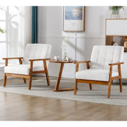 Juego de 2 sillas decorativas de estilo moderno de mediados de siglo con mesa auxiliar