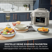 Multicocina Ninja Speedi, 5,7 L, 12 en 1, freidora de aire, cocción lenta, grill, horneado, Stone Gold ON500EUSTGD