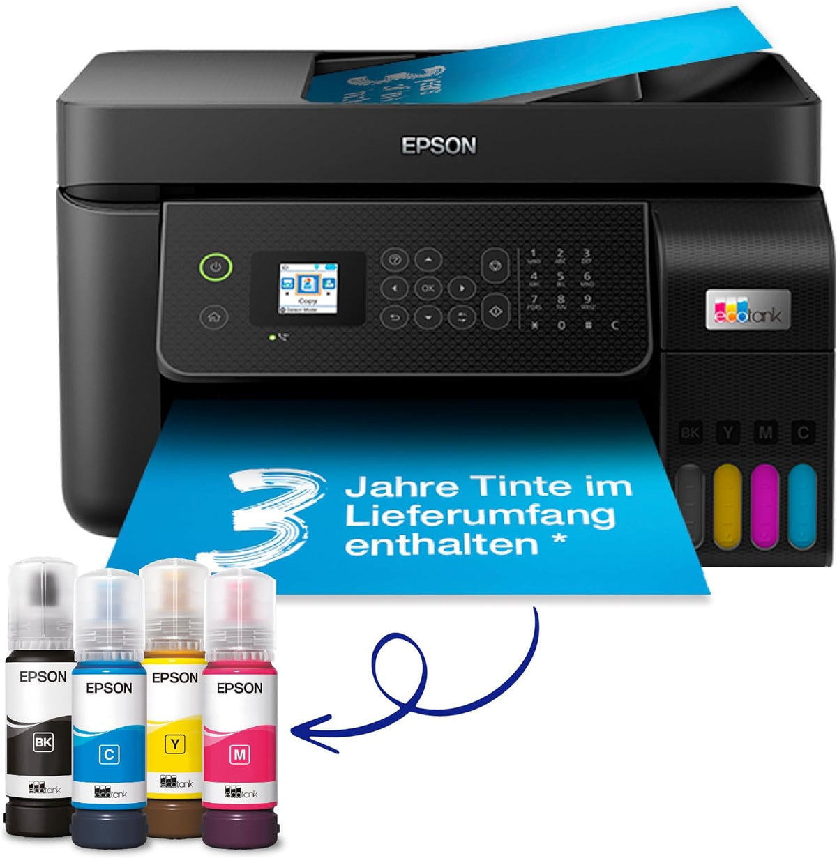 Impresora multifunción de inyección de tinta Epson EcoTank ET-4800 A4 con Wi-Fi, incluye tinta para hasta 3 años