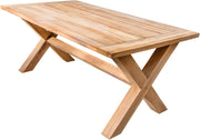 riess-ambiente.de Mesa de jardín resistente a la intemperie Empire Teak 180cm, mesa de comedor para exteriores de madera maciza de teca, mesa de comedor maciza para tu jardín