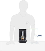 Cafetera automática Tchibo Esperto Latte con función de espumado de leche para Caffè Crema, Espresso y especialidades de café, antracita