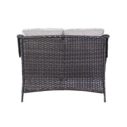 Conjunto de sofá de mimbre para exteriores Gymojoy, sofá de ratán