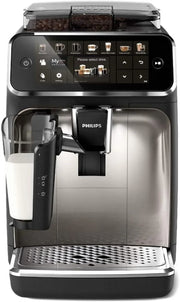 Cafetera superautomática Philips Serie 5400 – Sistema de leche LatteGo, 12 especialidades de café, pantalla intuitiva, 4 perfiles de usuario, cromo (EP5447/90)