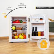 TZS First Austria - Mini refrigerador retro 40L - Silencioso - Minibar vintage para dormitorio y oficina - color crema