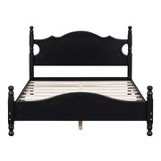Base de cama de madera tamaño Queen Whisen, base de plataforma con soporte de listones de madera