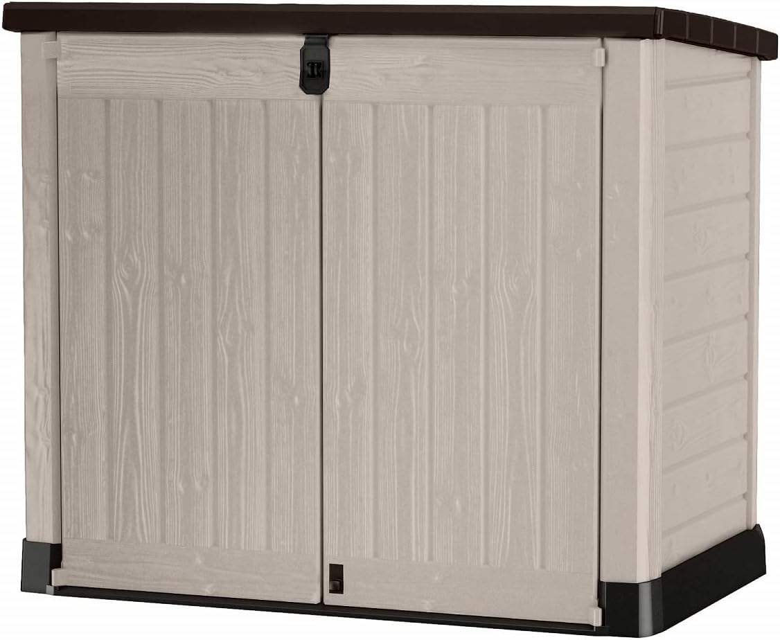 Cochera horizontal para cubos de basura KETER SIO Pro - 1200 litros - Beige