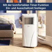 SUNTEC Aire acondicionado portátil Impuls 2.6 Eco R290 – Aire acondicionado móvil y silencioso con tubo de escape – Enfriador y deshumidificador para habitaciones de hasta 34 m² – Refrigeración móvil para hogar y oficina – 9.000 BTU | 2600 vatios