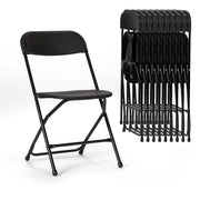 Paquete de 10 sillas plegables de plástico con capacidad de 159 kg para eventos, oficina, bodas, fiestas, picnics, cocina y comedor