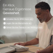 Tensiómetro de brazo BPM Vision 2 en 1 con medición de presión arterial y ECG, sincronización por Wi-Fi y Bluetooth, incluye brazalete