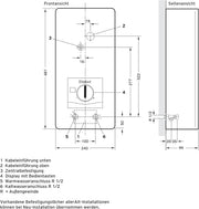 Calentador de agua electrónico Vaillant, VED E 21/8, resistente a la presión, 21 kW, 400 V, temperatura de salida precisa, regulable de forma continua, pantalla digital, 0010023778, [Clase de eficiencia energética A]