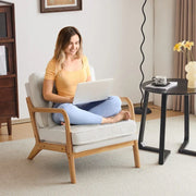 Sillón decorativo tapizado de estilo moderno de mediados de siglo