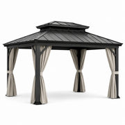 Pabellón de aluminio 3x4m negro beige