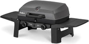 EndersGasgrill Urban II Pro, parrilla de mesa, función de asado, cocción y horneado, 2 quemadores de acero inoxidable, con termómetro para parrilla, parrilla para balcón y camping, carcasa de aluminio fundido, rejilla de hierro fundido, #2062