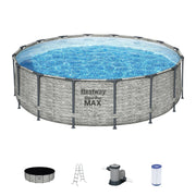 Piscina elevada redonda Bestway Steel Pro MAX con bomba y cobertor