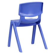 Paquete de 10 sillas escolares apilables de plástico de Flash Furniture con altura de asiento de 13.25 pulgadas