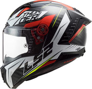 Casco LS2 FF805 Thunder Chase Carbono Blanco/Rojo XL (61/62)