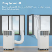 Aire acondicionado portátil Comfee Easy Cool 2.0, 7000 BTU 2,0kW, refrigeración, ventilación y deshumidificación, tamaño de habitación hasta 68m³ (25㎡), control por APP/Alexa/Google Home/IFTTT, aire acondicionado móvil con manguera de escape