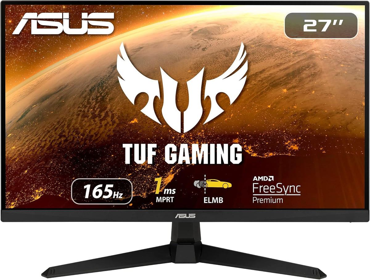 ASUS TUF Gaming VG277Q1A - Monitor gaming eSports 27" FHD - Panel VA - 165Hz - 1ms - 1920x1080 - 350cd/m² - DisplayPort y 2x HDMI - Altavoces - AMD FreeSync Premium - Extreme Low Motion Blur