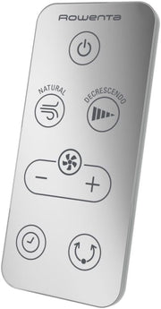 Ventilador de pie Rowenta VU5870 Turbo Silence Extreme+ | Mando a distancia | 5 velocidades | Desconexión automática | Temporizador | Oscilación automática | Altura regulable, blanco