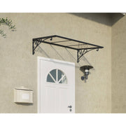 Marquesina para puerta canopia Venus 135.5 x 88 cm Gris