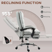 Vinsetto Silla de Oficina Reclinable con Masaje de Vibración y Calor de Microfibra