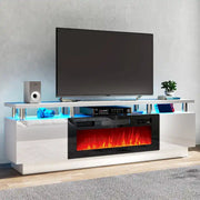 Mueble para TV de 70" con chimenea de 36" y estantes ajustables