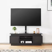 Soporte de TV VEVOR de 52 pulgadas con montaje para televisores de hasta 75 pulgadas, centro de entretenimiento con toma de corriente, altura ajustable, negro
