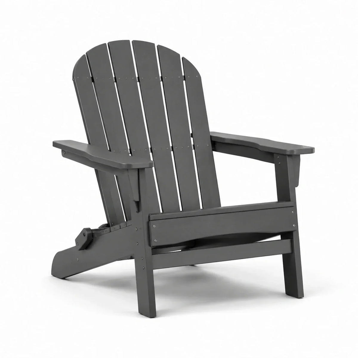 Silla Adirondack de plástico antracita 88cm x 76cm x 92cm