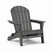 Silla Adirondack de plástico antracita 88cm x 76cm x 92cm