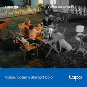 Kit de cámara de vigilancia para exteriores Tapo C660 con panel solar 4K 8MP, visión 360°, visión nocturna a color Starlight, batería de 10 000 mAh, detección por IA, IP66, alarma rápida y antirrobo