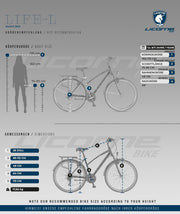 Bicicleta de trekking premium Licorne Bike de 28 pulgadas para hombres, jóvenes, chicas y mujeres, con 21 velocidades, bicicleta de ciudad, bicicleta para hombre L-V-ATB