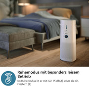 Philips Air Performer 2 en 1: Purificador de aire y ventilador refrigerante - Purifica 70 m², elimina el 99,97 % de alérgenos y contaminantes. Filtro HEPA, sensores inteligentes, Alexa, aplicación. (AMF765/10)
