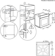 Horno empotrable AEG – Serie 5 Aire caliente circular: resultados de cocción uniformes en 3 niveles – Autolimpieza por pirólisis – 25 programas automáticos – Pantalla táctil LED – Calentamiento rápido – Negro – BPE53516AB