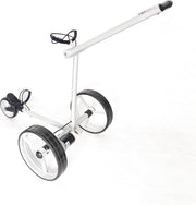 Carrito de golf eléctrico ligero de aluminio sin mando a distancia y 12 accesorios, plegable