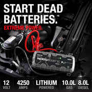 NOCO Boost X GBX155: Arrancador de batería UltraSafe de 4250A – Arrancador de litio de 12V y cables de puente – Booster portátil para motores de gasolina de hasta 10,0L y diésel de hasta 8,0L