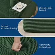 Sofá moderno de 108", sofá tapizado de 3 plazas en forma de L con cojines, sofá de asiento profundo, no requiere montaje