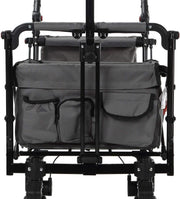 Carrito Premium Fuxtec Cruiser Gris, El Original, Carrito de jardín plegable para niños, transporte, playa, ciudad, bosque, para tirar o empujar, capacidad de carga 75 kg