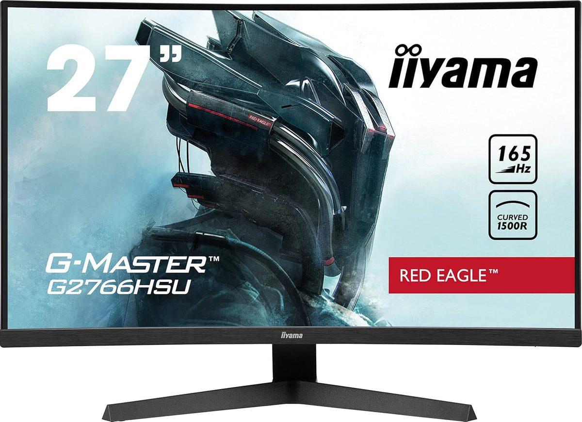 Monitor iiyama 27" G-Master Red Eagle G2766HSU-B1, VA Curvo, FHD@165Hz, FreeSync, HDMI/DP/Hub USB, 1ms, Altavoces, Black Tuner