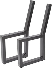 Estructura para banco, banco, silla, mesa de comedor, rincón de asiento, estructura de metal para bricolaje, banco de jardín (juego de 2, negro mate RAL 9005)