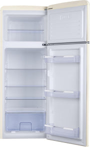 Frigorífico/Congelador Retro Amica KGC 15632 T / Azul hielo (Turquesa) / 144 cm (Al) x 55 cm (An) x 62 cm (Pr) / Diseño retro / Frigorífico con congelador