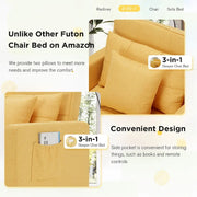 Sillón cama ajustable, convertible 3 en 1, varios colores, para 1 persona