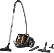 Aspiradora sin bolsa Rowenta Silence Force Cyclonic, aspiradora de trineo, potente, silenciosa, elegante, capacidad de 2,5 L, con accesorios, fabricada en Francia RO7230EA, gris/naranja